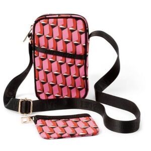 DVF (Diane Von Furstenberg) x Target Pink Modern Geo Cellphone Holder-NEW w/tag